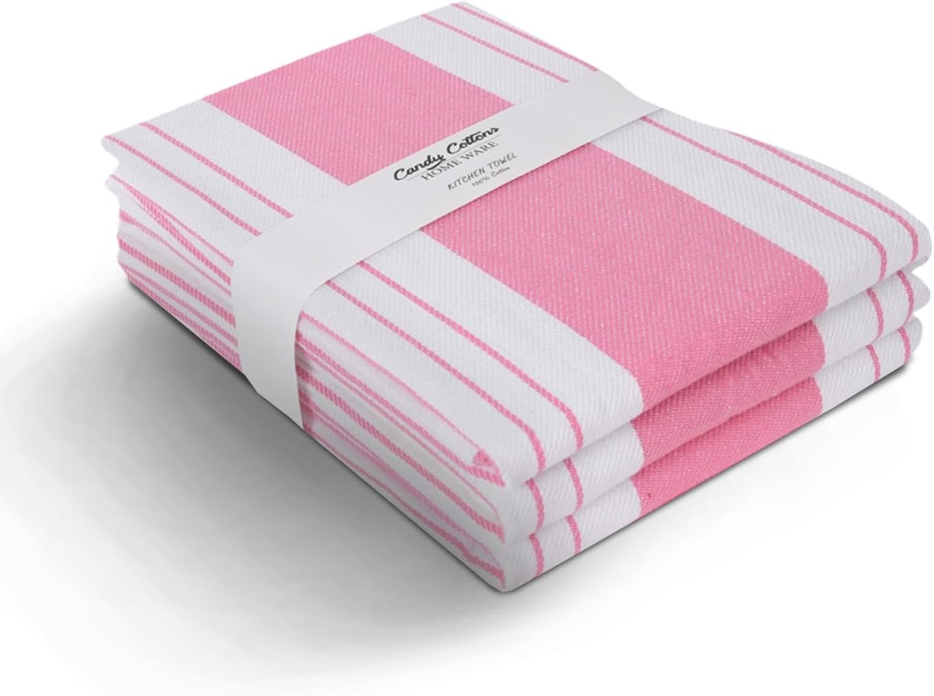 image:imageStripe Kitchen Towels Decor 18x28 in Cotton Dish Towels Boho Embroidery Festive Gift Set of 6 Pantry Kitchen Vintage Farmhouse Reusable Kitchen Dish TowelsGreenPink Modern 3 Pack