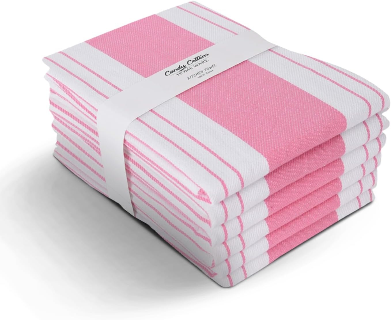 image:imageStripe Kitchen Towels Decor 18x28 in Cotton Dish Towels Boho Embroidery Festive Gift Set of 6 Pantry Kitchen Vintage Farmhouse Reusable Kitchen Dish TowelsGreenPink Modern