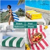image:imageBeach Towel  100 Cotton Cabana Stripe Beach Towels 60 x 30 Inch Quick Dry Lightweight Pack of 4 Large Bath Towel for Beach Pool Bathroom SPAGymYoga and Beach BlanketPinkPink