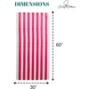 image:imageBeach Towel  100 Cotton Cabana Stripe Beach Towels 60 x 30 Inch Quick Dry Lightweight Pack of 4 Large Bath Towel for Beach Pool Bathroom SPAGymYoga and Beach BlanketPinkPink