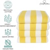image:imageBeach Towel  100 Cotton Cabana Stripe Beach Towels 60 x 30 Inch Quick Dry Lightweight Pack of 4 Large Bath Towel for Beach Pool Bathroom SPAGymYoga and Beach BlanketPinkYellow