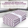 image:imageStripe Kitchen Towels Decor 18x28 in Cotton Dish Towels Boho Embroidery Festive Gift Set of 6 Pantry Kitchen Vintage Farmhouse Reusable Kitchen Dish TowelsGreenPurple French