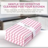 image:imageStripe Kitchen Towels Decor 18x28 in Cotton Dish Towels Boho Embroidery Festive Gift Set of 6 Pantry Kitchen Vintage Farmhouse Reusable Kitchen Dish TowelsGreenPink French
