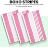 image:imageStripe Kitchen Towels Decor 18x28 in Cotton Dish Towels Boho Embroidery Festive Gift Set of 6 Pantry Kitchen Vintage Farmhouse Reusable Kitchen Dish TowelsGreenPink Modern