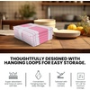 image:imageStripe Kitchen Towels Decor 18x28 in Cotton Dish Towels Boho Embroidery Festive Gift Set of 6 Pantry Kitchen Vintage Farmhouse Reusable Kitchen Dish TowelsGreenPink Modern