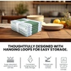image:imageStripe Kitchen Towels Decor 18x28 in Cotton Dish Towels Boho Embroidery Festive Gift Set of 6 Pantry Kitchen Vintage Farmhouse Reusable Kitchen Dish TowelsGreenGreen Modern