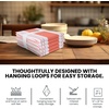 image:imageStripe Kitchen Towels Decor 18x28 in Cotton Dish Towels Boho Embroidery Festive Gift Set of 6 Pantry Kitchen Vintage Farmhouse Reusable Kitchen Dish TowelsGreenCoral Modern