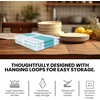 image:imageStripe Kitchen Towels Decor 18x28 in Cotton Dish Towels Boho Embroidery Festive Gift Set of 6 Pantry Kitchen Vintage Farmhouse Reusable Kitchen Dish TowelsGreenBlue Modern 3 Pack