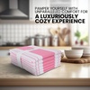 image:imageStripe Kitchen Towels Decor 18x28 in Cotton Dish Towels Boho Embroidery Festive Gift Set of 6 Pantry Kitchen Vintage Farmhouse Reusable Kitchen Dish TowelsGreenPink Modern