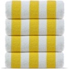 image:imageBeach Towel  100 Cotton Cabana Stripe Beach Towels 60 x 30 Inch Quick Dry Lightweight Pack of 4 Large Bath Towel for Beach Pool Bathroom SPAGymYoga and Beach BlanketPinkYellow