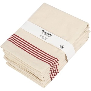 image:imageStripe Kitchen Towels Decor 18x28 in Cotton Dish Towels Boho Embroidery Festive Gift Set of 6 Pantry Kitchen Vintage Farmhouse Reusable Kitchen Dish TowelsGreenRed Recycled