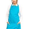 image:imageKitchen Apron 100 Cotton Of Size 25X35 Inch Aqua Blue plain apron Double Pocketed Apron with Adjustable Bib Men amp Women Apron for Cooking Baking Gardening BBQ