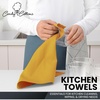 image:imageMustard Yellow Kitchen Towels Classic Cotton Kitchen Dish Towels for Drying Spray Paint Sublimation Embroidery DIY Sewing 18x28 in Tea Towel Wrinkle Free Fade Resistant Fiesta 6 PackMustard Yellow