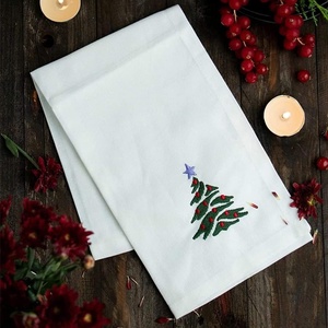 image:imageChristmas Cloth Napkins White Dining Table Dinner NapkinsWashable Cotton Napkins Easter Basket DecorChristmas Tree Embroidered 18x18 in White Pk of 6 Cocktail Party NapkinsChristmas Tree